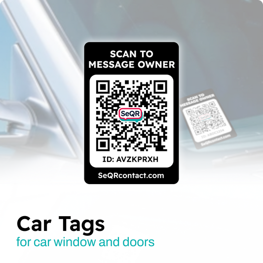Car Contact Tags  (4 Size Multi-Pack)