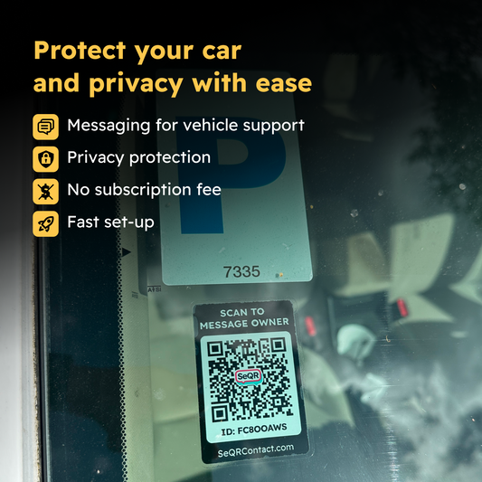 Car Contact Tags  (4 Size Multi-Pack)